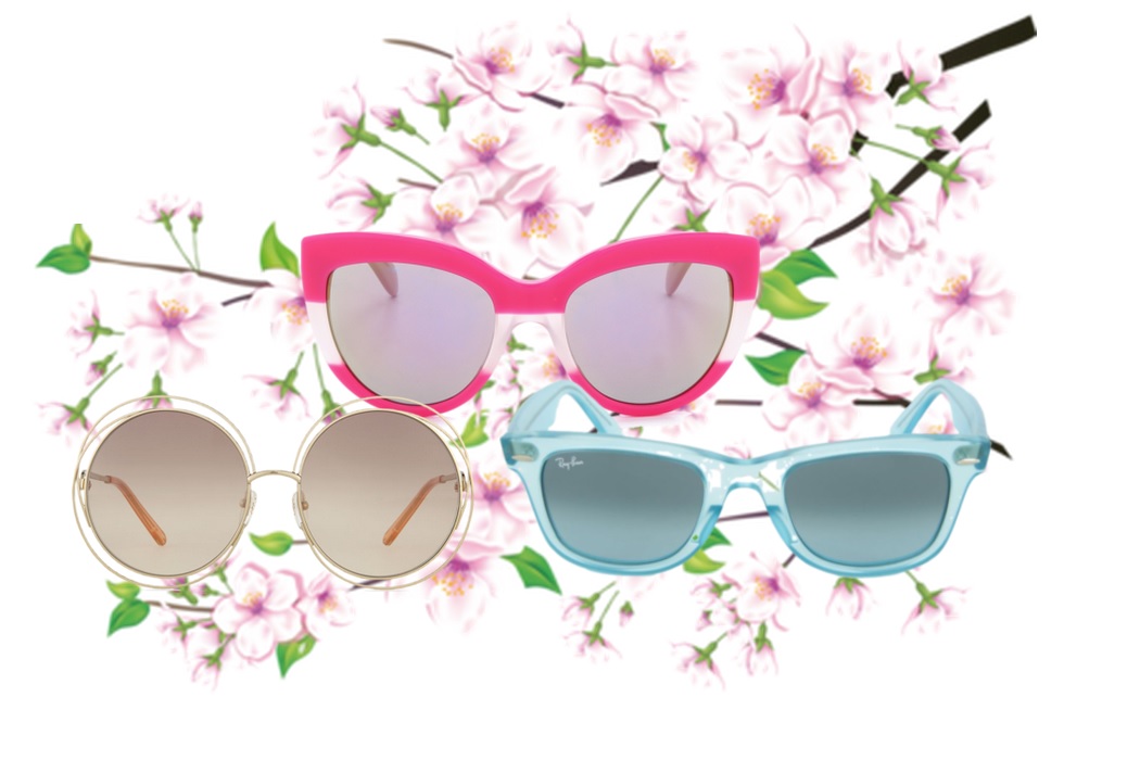 Colour Popping Sunglasses in Pink, White and Blue