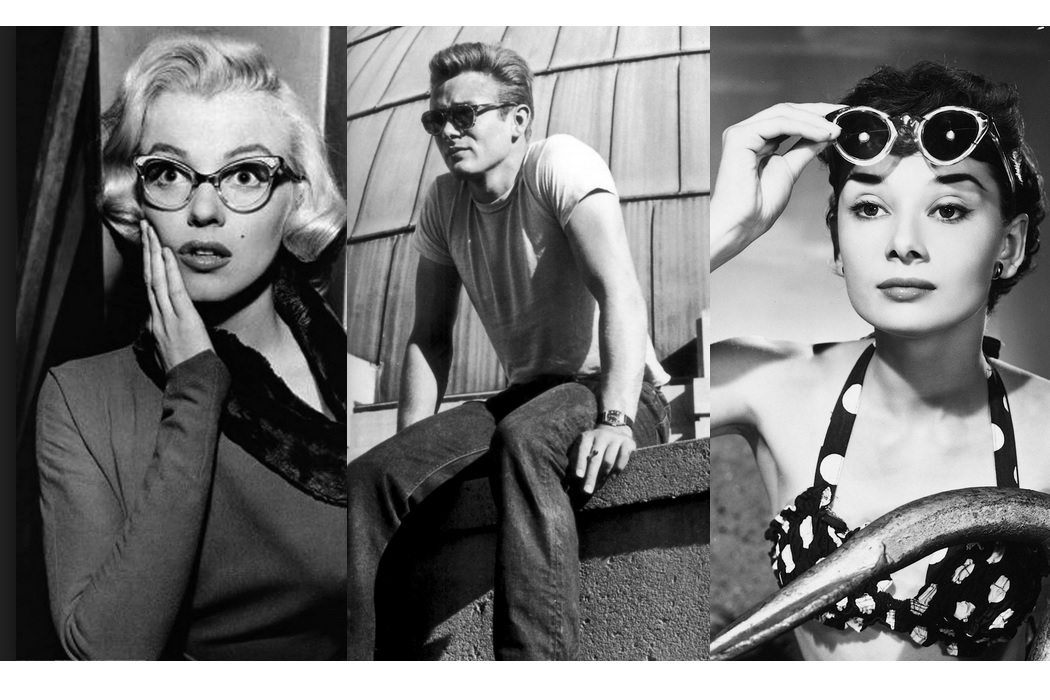 Marilyn-Monroe-James-Dean-Audrey-Hepburn-50s-style-cat-eye-aviator-glasses