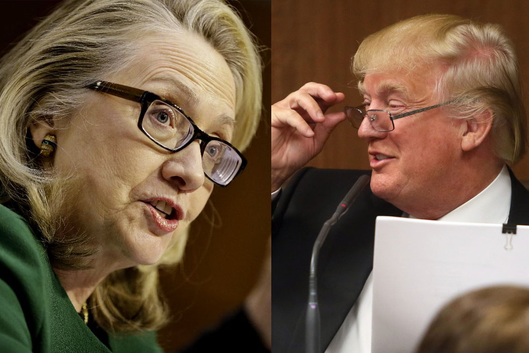 Donald Trump Hillary Clinton Glasses