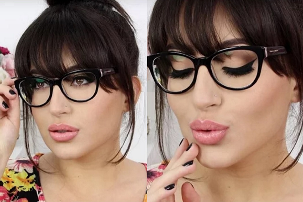 winter eye makeup for glasses